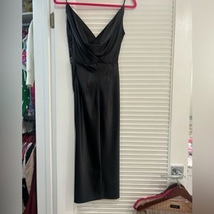 Black dress with slit